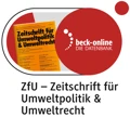 Produktabbildung beck-online. ZfU, Zeitschrift für Umweltpolitik & Umweltrecht