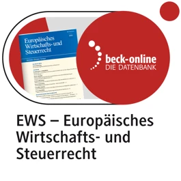 Produktabbildung beck-online. EWS, Europäisches Wirtschafts- und Steuerrecht