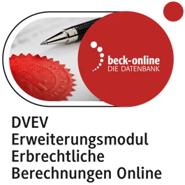 Produktabbildung beck-online. DVEV Erweiterungsmodul Erbrechtliche Berechnungen Online