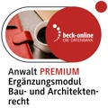 Produktabbildung beck-online. Bau- und Architektenrecht (Ergänzungsmodul Anwalt PREMIUM)