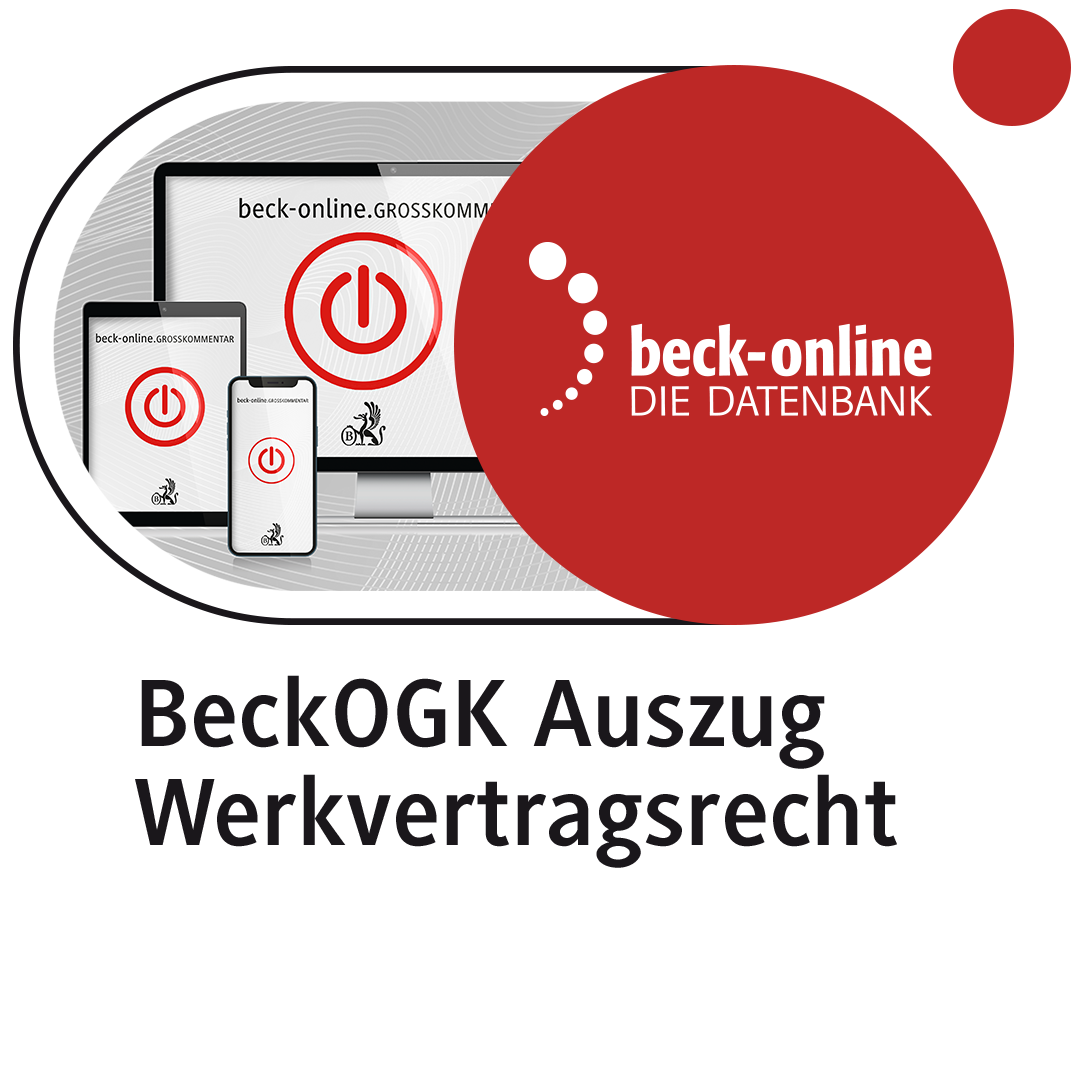 Produktabbildung beck-online. beck-online.GROSSKOMMENTAR Auszug Werkvertragsrecht