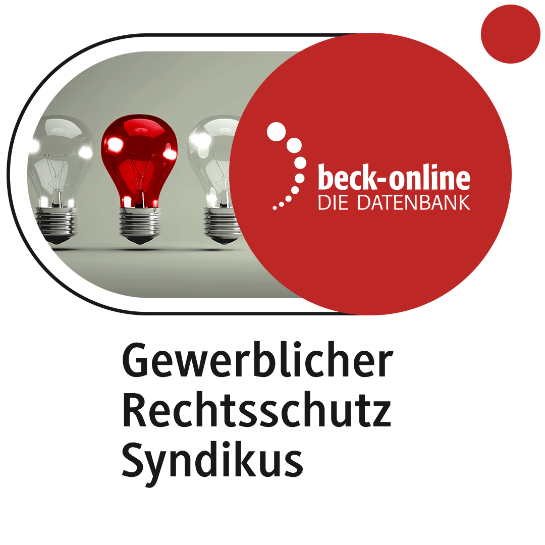Produktabbildung beck-online. Gewerblicher Rechtsschutz Syndikus