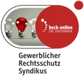 Produktabbildung beck-online. Gewerblicher Rechtsschutz Syndikus