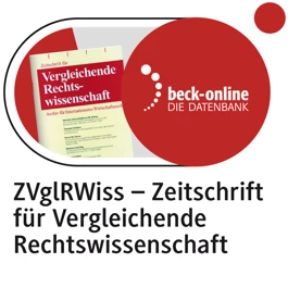 Produktabbildung beck-online. ZVglRWiss, Zeitschrift für Vergleichende Rechtswissenschaft