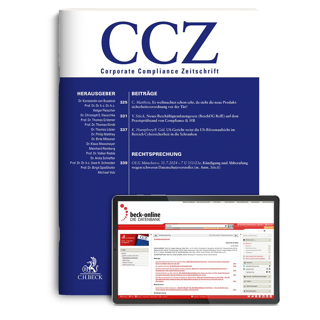 Produktabbildung beck-online. CCZDirekt