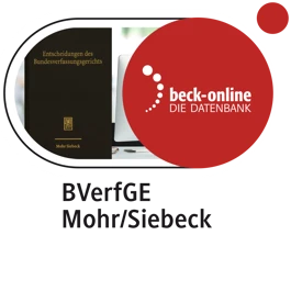 Produktabbildung beck-online. BVerfGE Mohr Siebeck