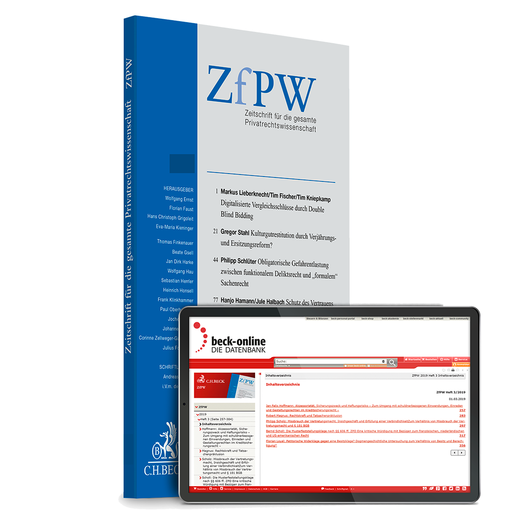 Produktabbildung beck-online. ZfPWDirekt