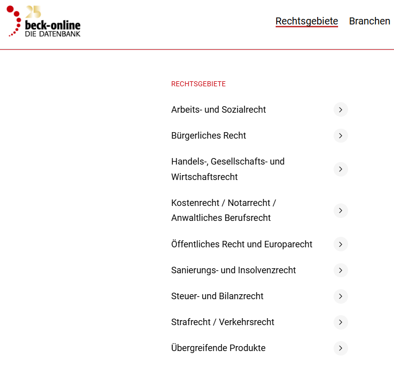 Bild Rechtsgebiete
