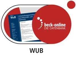 Produktabbildung beck-online. WuB (ab 1.1.2024 nicht mehr bestellbar)